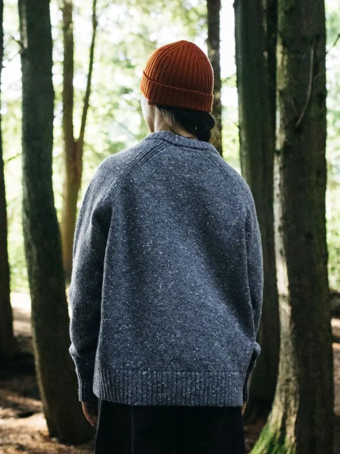 Women Farne Crew Neck Knit Jumper Indigo Finisterre Knitwear