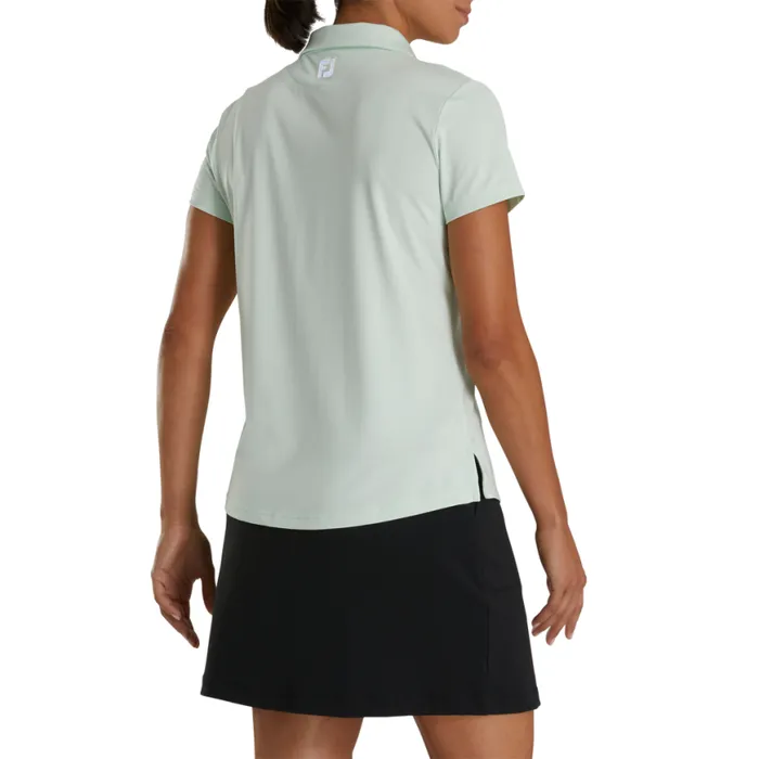Women FootJoy Shirts Solid Lisle 8211 FJ Tour Logo Mint Women FootJoy Shirts Solid Lisle 8211 FJ Tour Logo Mint