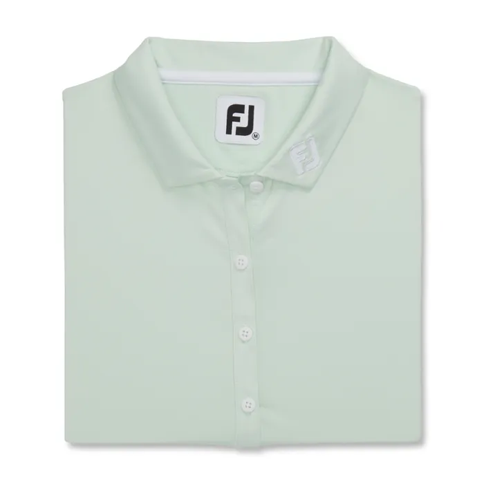 Women FootJoy Shirts Solid Lisle 8211 FJ Tour Logo Mint Women FootJoy Shirts Solid Lisle 8211 FJ Tour Logo Mint