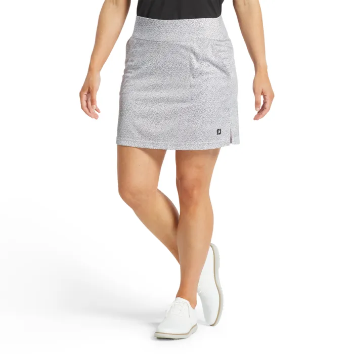 Women FootJoy Skorts and Shorts Performance Knit Skort Black White Dot Print