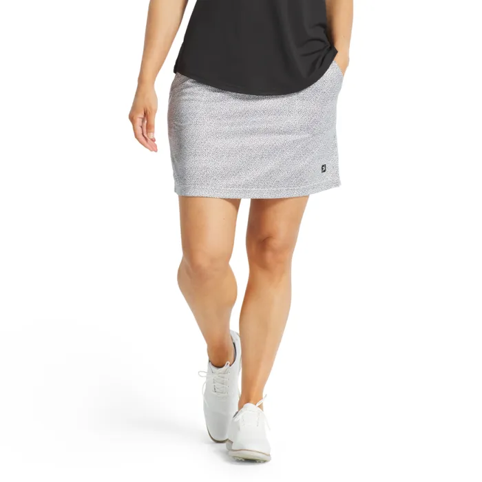Women FootJoy Skorts and Shorts Performance Knit Skort Black White Dot Print Women FootJoy Skorts and Shorts Performance Knit Skort Black White Dot Print