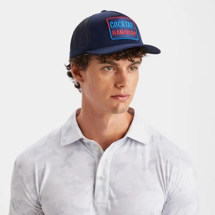 Women GFORE Navy Cocktail Handicap Interlock Knit Trucker Golf Hats