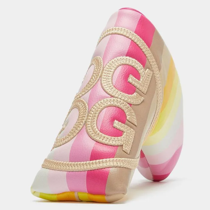 Women GFORE Pink Limited Edition Striped Circle G039s Blade Golf Headcover