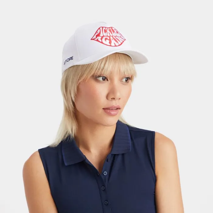 Women GFORE White Pickled Again Snapback Golf Hats