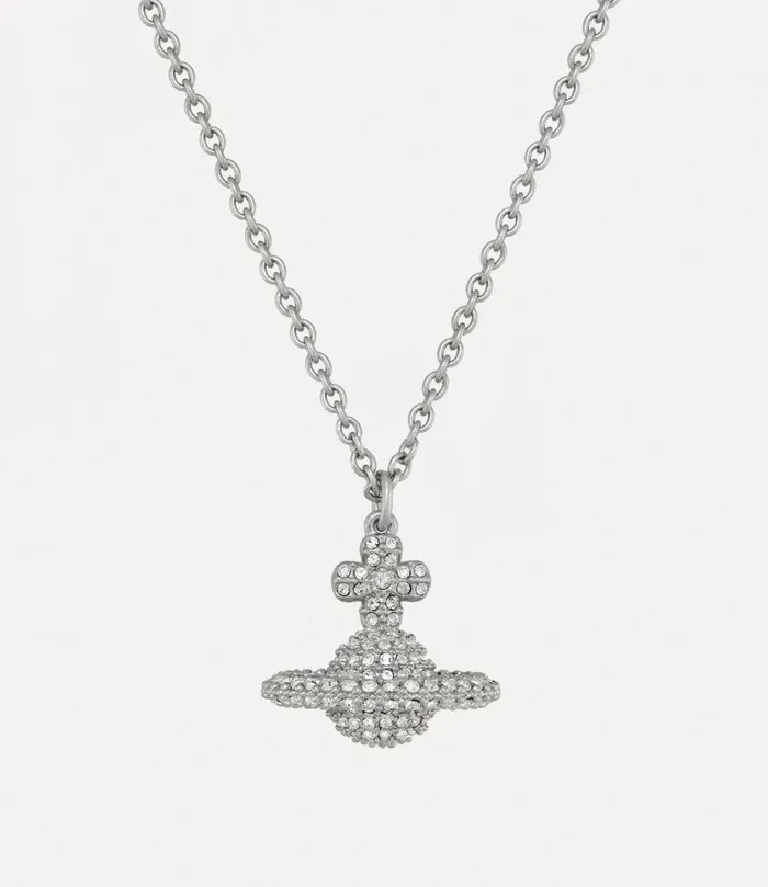 Women Grace Small Pendant Necklace Platinumcrystal Vivienne Westwood Classic Styles Women Grace Small Pendant Necklace Platinumcrystal Vivienne Westwood Classic Styles