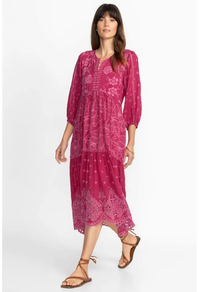 Women Gracie Hopscotch Dress Rumba Red Johnny Was Dresses