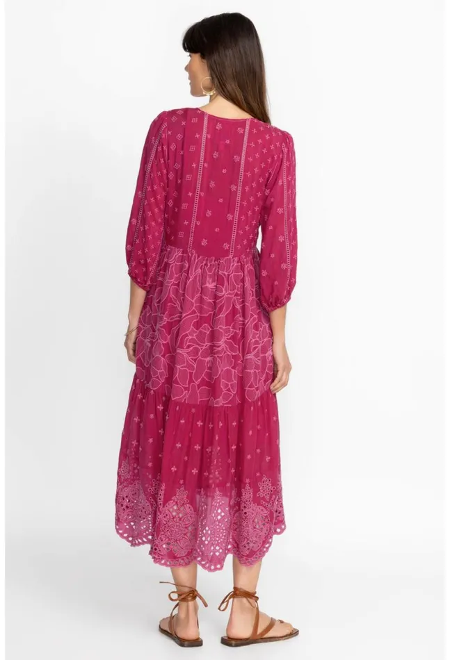 Women Gracie Hopscotch Dress Rumba Red Johnny Was Dresses