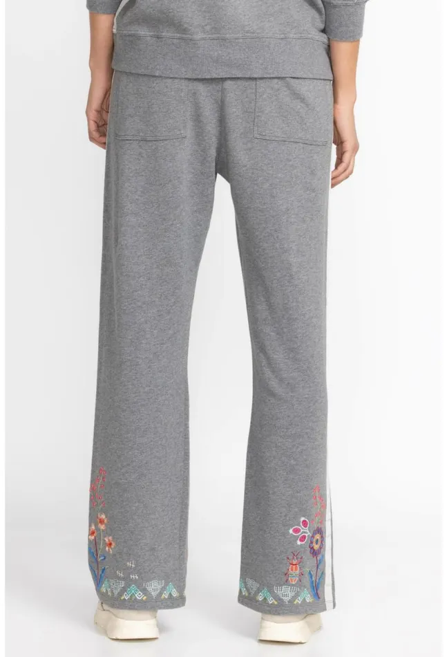 Women Griffin Wide Leg Ribbon Pant Dark Heather Johnny Was Bottoms