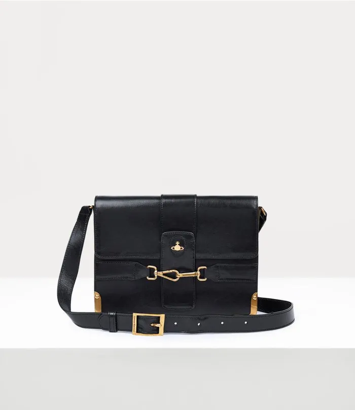 Women Horsebit Bella Medium Crossbody Black Vivienne Westwood Handbags