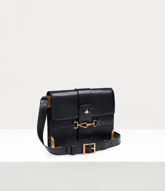 Women Horsebit Bella Medium Crossbody Black Vivienne Westwood Handbags
