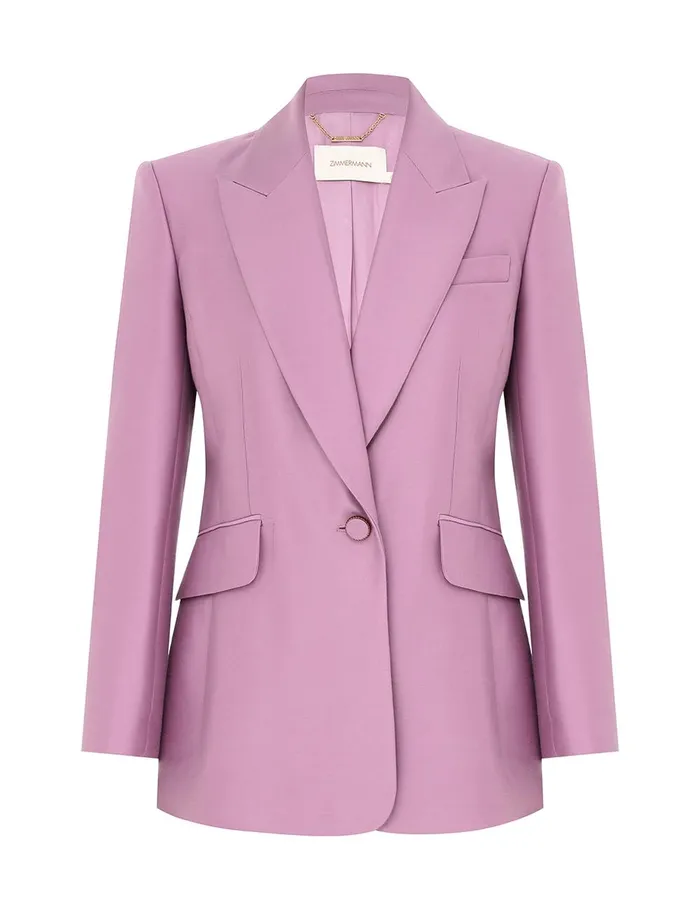 Women Jackets and Coats Zimmermann Illustration Tailored Jacket Lilac