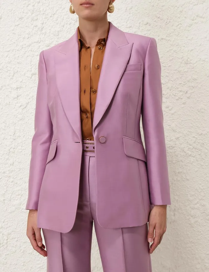 Women Jackets and Coats Zimmermann Illustration Tailored Jacket Lilac