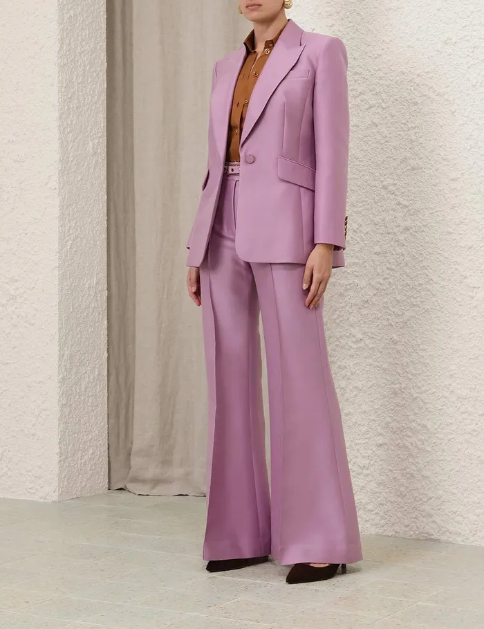 Women Jackets and Coats Zimmermann Illustration Tailored Jacket Lilac