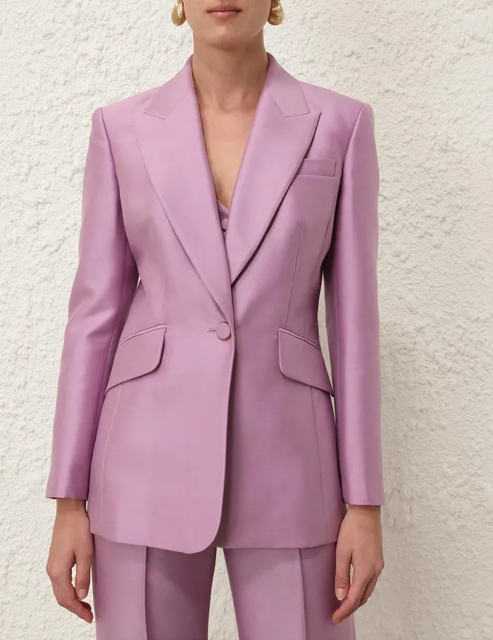 Women Jackets and Coats Zimmermann Illustration Tailored Jacket Lilac