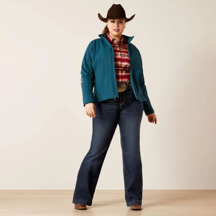 Women Jackets and Vests Ariat Team Patriot Softshell Jacket Reflecting Pond