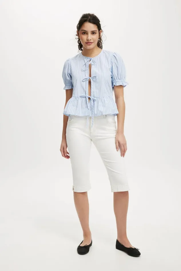 Women Jeans Cotton On Capri Jean Vintage White