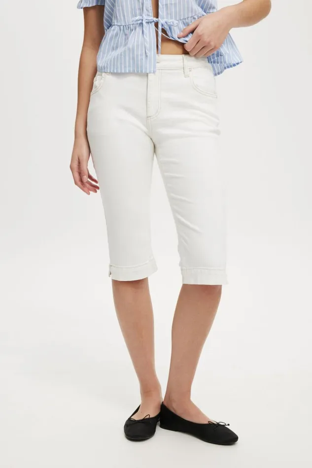 Women Jeans Cotton On Capri Jean Vintage White Women Jeans Cotton On Capri Jean Vintage White