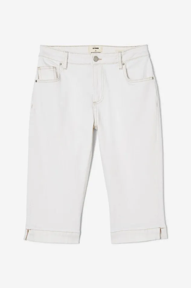 Women Jeans Cotton On Capri Jean Vintage White Women Jeans Cotton On Capri Jean Vintage White
