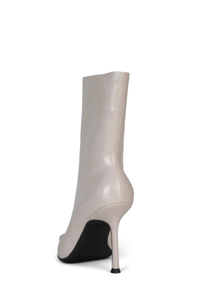 Women Jeffrey Campbell Ankle To Mid DARING Ivory Crinkle Patent