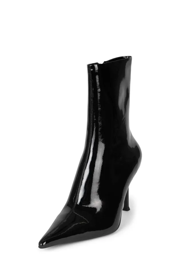 Women Jeffrey Campbell Ankle To Mid DARING Ivory Crinkle Patent