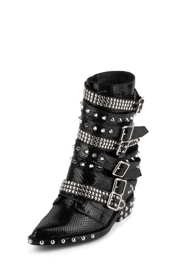 Women Jeffrey Campbell Ankle To Mid DRACOSTUD White Silver