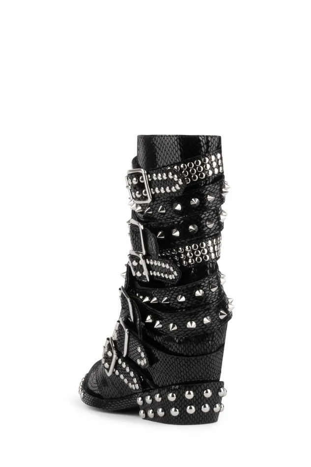 Women Jeffrey Campbell Ankle To Mid DRACOSTUD White Silver