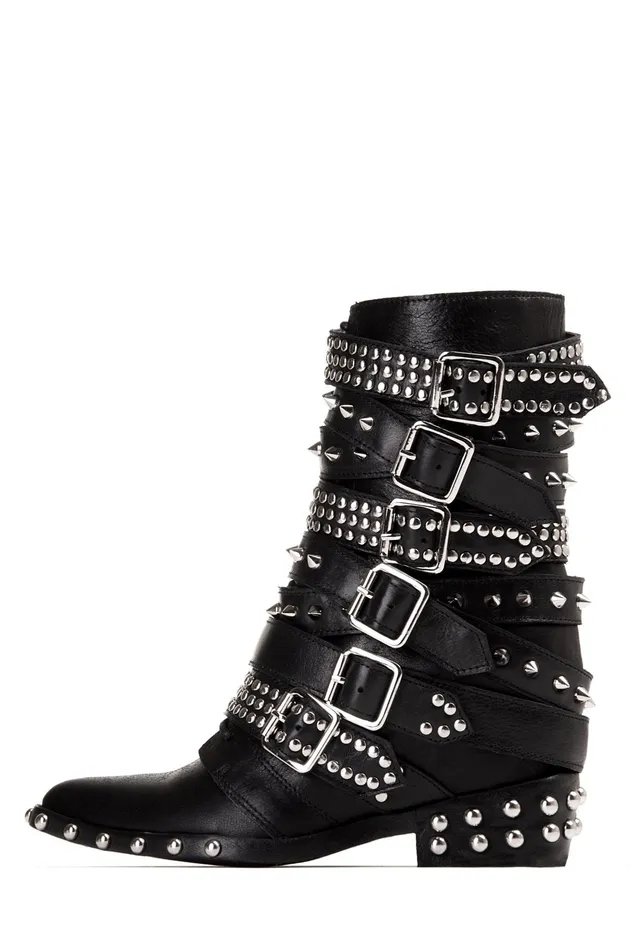 Women Jeffrey Campbell Ankle To Mid DRACOSTUD White Silver