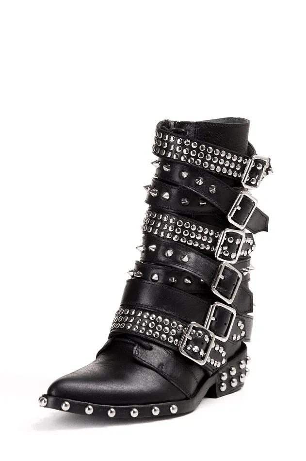 Women Jeffrey Campbell Ankle To Mid DRACOSTUD White Silver