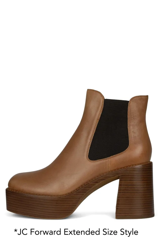 Women Jeffrey Campbell Ankle To Mid DRUMNBASS Tan Tan Polish Stack