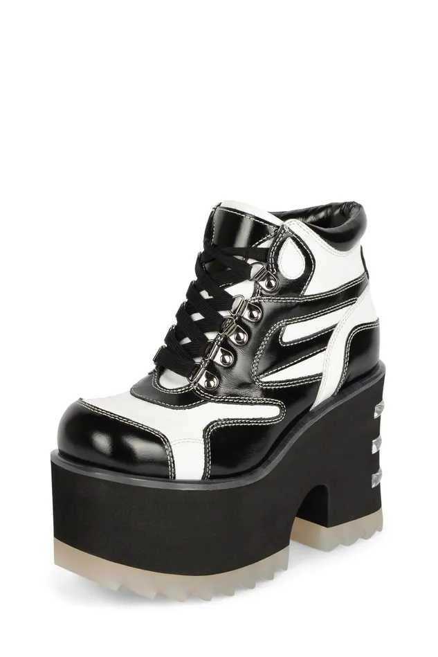 Women Jeffrey Campbell Boot DANGERS Black White
