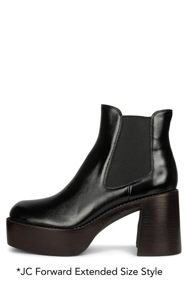 Women Jeffrey Campbell Boot DRUMNBASS Tan Tan Polish Stack