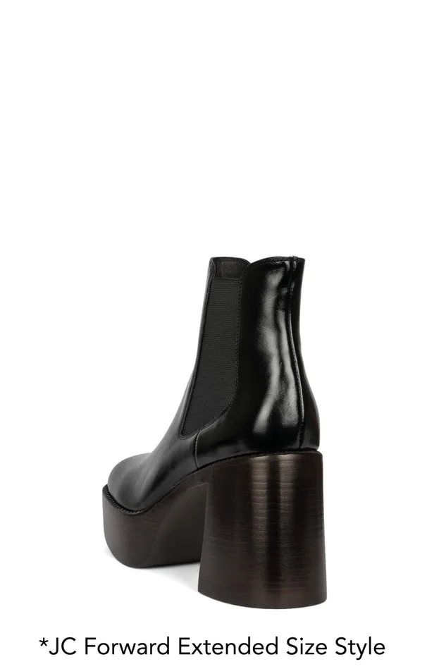 Women Jeffrey Campbell Boot DRUMNBASS Tan Tan Polish Stack