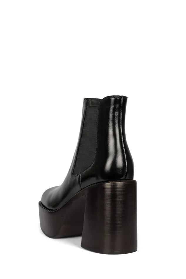 Women Jeffrey Campbell Boot PERFORMER Tan Tan Polish Stack