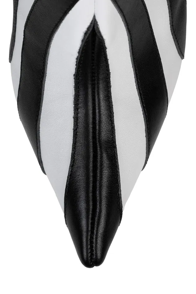 Women Jeffrey Campbell Boot UNTAMED Black White Zebra