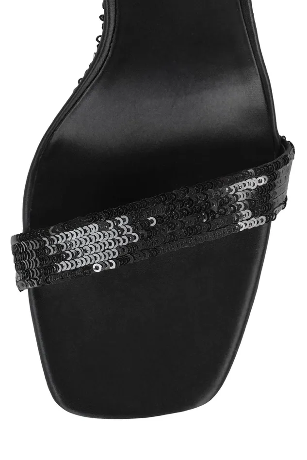 Women Jeffrey Campbell Heel FLORALINE Black Sequins