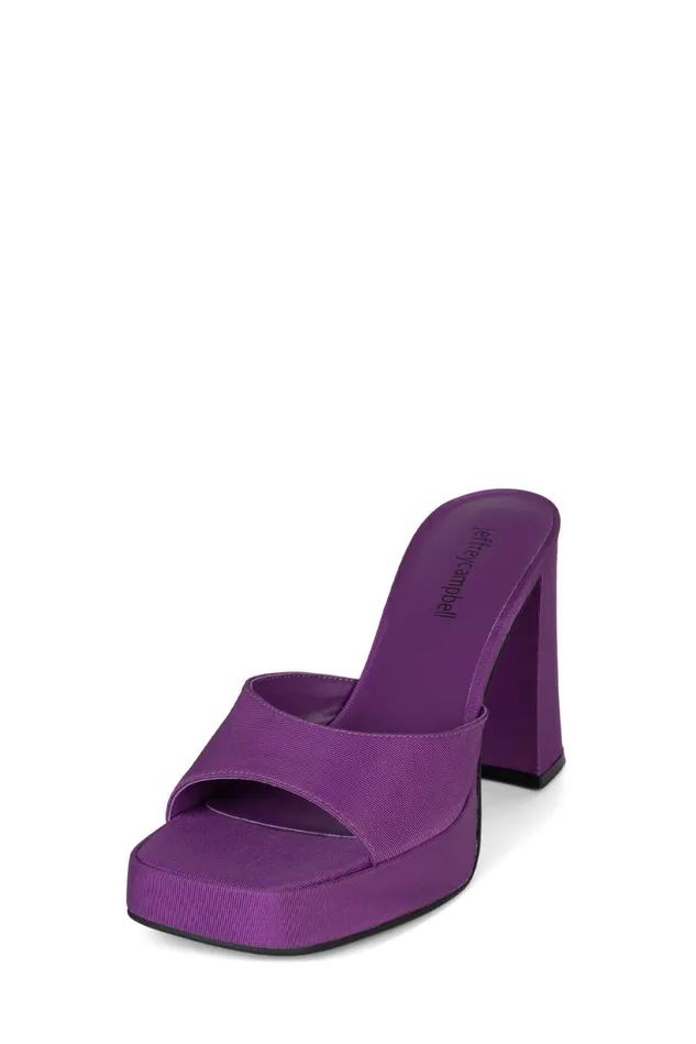 Women Jeffrey Campbell Heel NINETY Purple Faille