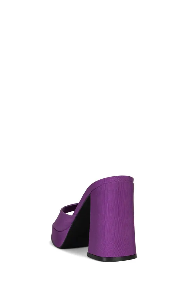 Women Jeffrey Campbell Heel NINETY Purple Faille