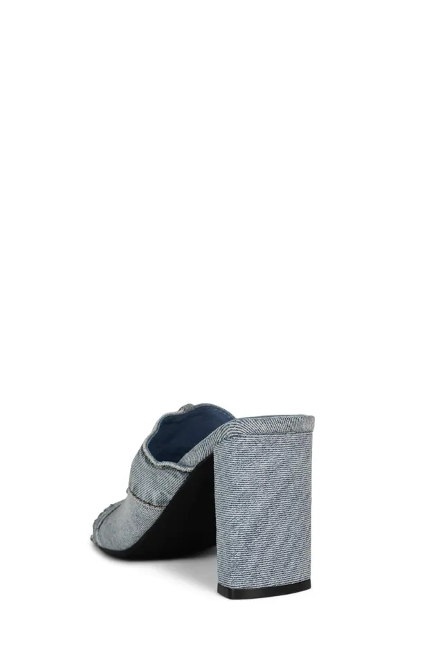 Women Jeffrey Campbell Heel TROUSER Light Blue Denim