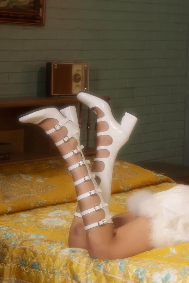 Women Jeffrey Campbell Knee To Thigh MONSIEUR White Box