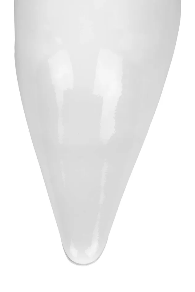 Women Jeffrey Campbell Mule AESTHETIC White Crinkle Patent