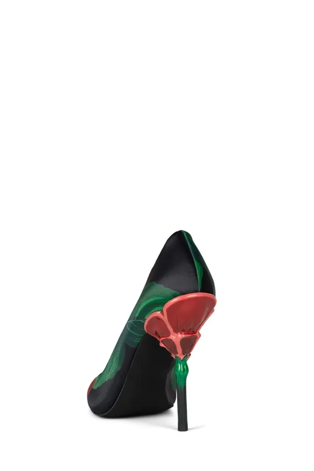 Women Jeffrey Campbell Pump ROSARIA Black Red Multi