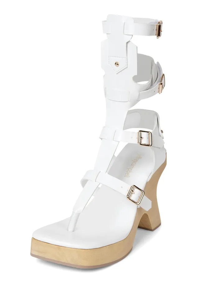 Women Jeffrey Campbell Sandal ELEMENTS White