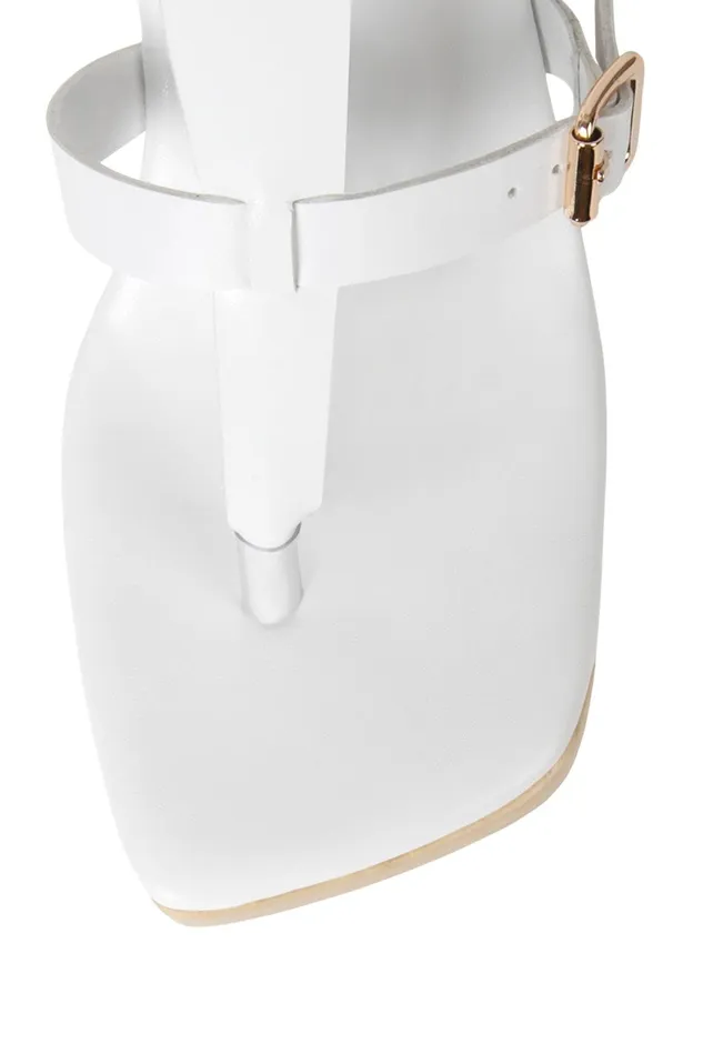 Women Jeffrey Campbell Sandal ELEMENTS White