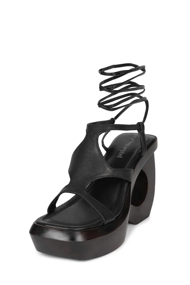 Women Jeffrey Campbell Sandal IDOLIZE Black Brown