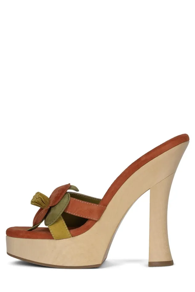 Women Jeffrey Campbell Sandal UGROWGRL Brown Khaki Suede Combo