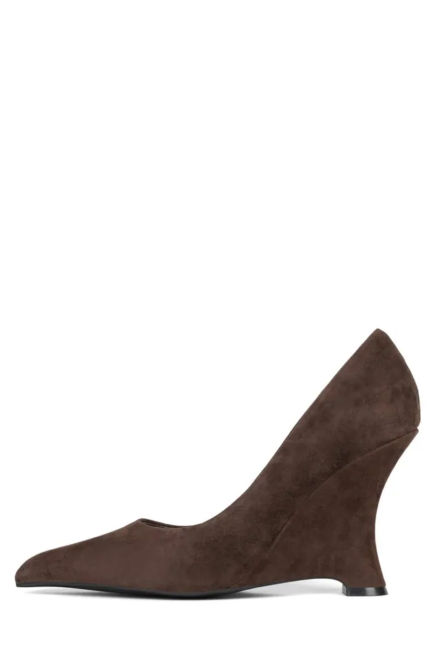 Women Jeffrey Campbell Wedge INTRIGUED Fuchsia Suede