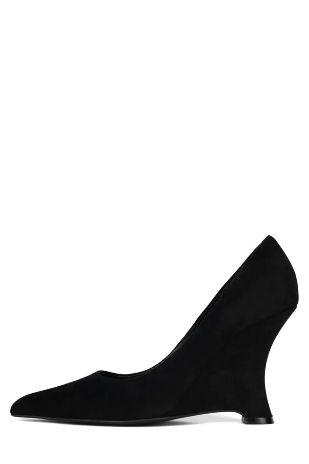 Women Jeffrey Campbell Wedge INTRIGUED Fuchsia Suede