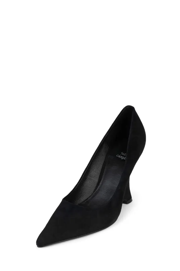 Women Jeffrey Campbell Wedge INTRIGUED Fuchsia Suede