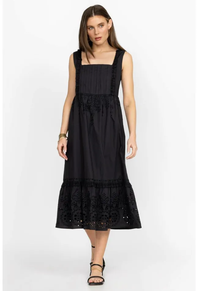 Women Jesminda Midi Dress Black Johnny Was Dresses
