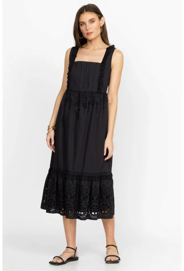 Women Jesminda Midi Dress Black Johnny Was Dresses